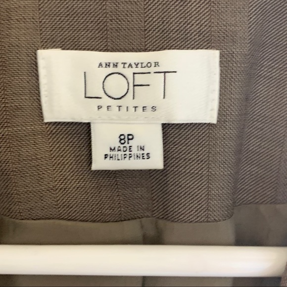 Loft- Brown/Gray Wool Blend Blazer size 8 Petite - Picture 14 of 14